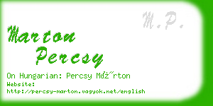 marton percsy business card